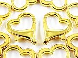 カニカン ハート 大 22x26 ゴールド 10個 金具 留め具 アクセサリー ストラップ パーツ 金具 ファイニエ AP1057