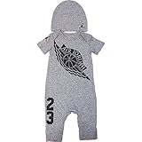 NIKE ナイキ ジョーダン グレーAIR JORDAN WINGS 23 ロンパースxベビーハット2点セット (3-6months（身長約65-70cm）) [並行輸入品]