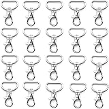 クラフトパーツ屋 ナスカン レバーナスカン 25mm 20個 (シルバー)