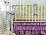 Tushies and Tantrums Boutique Crib Set, Emerald Green and Orchid by Tushies and Tantrums