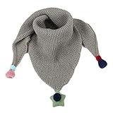 ファッションキッズソフトスカーフ冬暖かいネッカチーフ子供ニットマフラー - A17