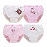 子供用下着4点セットラブリーコットンリトルガールズパンツ、身長100-110cm、B