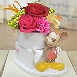 [エルフルール]【マケプレお急ぎ便対象】ディズニー ミッキープリザーブドフラワー カラー：レッド フラワーギフト 花 ブリザードフラワー 母の日