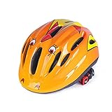 子供用ヘルメット 自転車 軽量 調整可能 スポーツヘルメット 46-59cm (オレンジ, Ｓ)