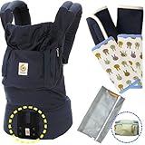ベビーウエストベルト付エルゴベビー 抱っこ紐 オーガニック ネイビーミッドナイト　【日本正規品2年間保証付】本体＋パッド２個付 ERGO Baby