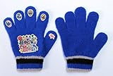 【宇宙戦隊キューレンジャー】キッズ　キャラクター手袋　ニット５本指タイプ　ネイビー