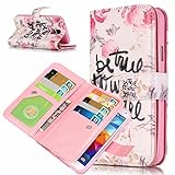 Zeebox Galaxy S5 手帳型 ケース スタンド機能 カード収納ホルダー 衝撃吸収 Samsung Galaxy S5 対応 高品質 保護カバー 生涯補償付き (ピンク #2)