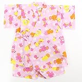 putty(プッティー)アニマル柄(ぞう・きりん・かば・くま・とり) 甚平スーツ上下 95cm ピンク 720900 日本製 綿100%