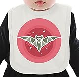 Cute Bat ネクタイを有する有機ビブ Medium