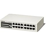 BUFFALO 10/100Mbps対応 金属筺体 電源内蔵 16ポート ホワイト スイッチングハブ LSW3-TX-16NSR