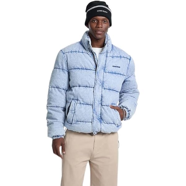 Amazon | [ゲス] JEANS DENIM PUFFER JACKET | コート・ジャケット 通販