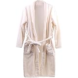 Amazon ノーブランド品 メンズ 長袖 ナイトローブ サンゴフリース ローブ ベルト付き バスローブ パジャマ 吸水 速乾 全3サイズ5色 白 L パジャマ ルームウェア 通販