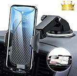 Andobil 車載ホルダー 車載スマホスタンド ワンタッチ自開 高級炭素繊維製 吸盤&エアコン口両用 全機種対応