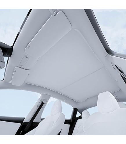 2025 Nieuwste Tesla Model 3 Zonnescherm Dak[Blokkeert 99% UV, Nooit Verzakken!]Premium 3-Gen Warmte-isolatie Glazen Dak Zonnescherm voor Tesla Model 3 2020-2023 Accessoires, Blijf koelen Lichtdicht