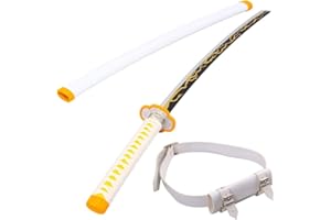 KEENNESS 子供用 ABS 長さ:77CM 子供 鬼滅の刃 日輪刀 鬼殺隊 完成度高い 模造刀 模擬刀 剣 武器 (我妻善逸刀 子供用)