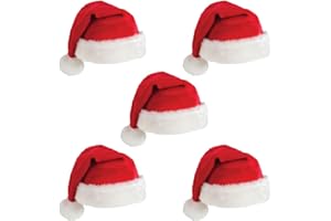 [Rocbo] 【2025新モデル】サンタ 帽子 クリスマス コスプレサンタ帽 人気1/5/10個セット コスチューム 赤 ふかふか 可愛い 暖かい 新年 パーティー用品 クリスマスプレゼント 大人用 子供用 男女兼用