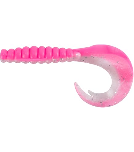 Bobby Garland Hyper Grub 2" - Black Hot Pink, Crappie Fishing Bait With Hyper Tail Action