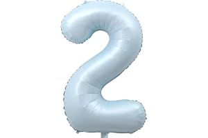 PomeloCoto 2数字 バルーンBB青 小きい誕生日 飾り付け2歳, 100cmBB青風船 数字2スウジ バルーン オオキイ 記念日/カーニバル/卒業式/プロポーズ/写真撮影用小道具