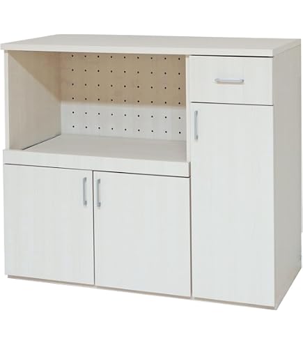 Amazon.co.jp: レンジ台 ストッカー付きキッチンカウンター 幅100cm 