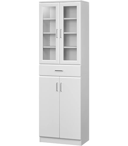 Amazon｜共和産業(Kyowa-sangyo) 食器棚 ホワイト 【幅75×高さ89.5cm 