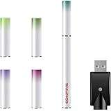 Eonfine 電子タバコ 使い捨て vape ベイプ 禁煙パイポ 水蒸気タバコ スターターキット（ホワイト） 禁煙グッズ ニコチンなし
