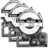 互換 キングジム テプラ テープ 9mm 12mm 18mm 白 SS9K SS12K SS18K テプラPRO テープカートリッジ てぷら