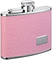 Visol VF1171 Flourish Leatherette Stainless Steel 4oz Hip Flask