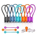 ケーブルクリップ 10個入り 進化版 新型万能クリップ 長型 コードクリップ マグネットクリップ コード 収納 巻き取り 磁力コード イヤフ