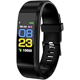 0.96 インチ腕時計 レディース メンズ ボーイズ ID115plus スポーツウォッチ ID115plus スマートブレスレット IPX7防水防塵 防汗 防雨 防滴 LEDデジタルウォッチ 12種類運動モード USB直接充電 紛失防止 Bluet
