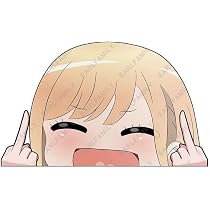 EARLFAMILY Lot De 4 Autocollants Anime Girl 13,9cm - Stickers Voiture Fill Me Up