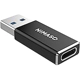 NIMASO USB Type C（メス）to USB 3.0（オス）変換アダプタ【両面USB 3.0 高速データ伝送】QC3.0 高速充電 スマホ/パソコンなどに対応 usb c 変換コネクタ Black NAD22A437