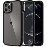 Spigen iPhone12Pro iPhone12 ケース クリア 米軍MIL規格取得 耐衝撃 TPU バンパー 2重構造 すり傷防止 ワイヤレス充電対応 ウルトラ・ハイブリッド ACS01703 (マット・ブラック)