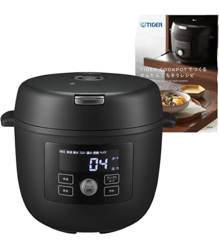 Amazon | タイガー 電気圧力鍋 COOKPOT COK-A220KM マッドブラック 