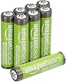 Amazonベーシック 充電池 高容量充電式ニッケル水素電池単4形8個セット (充電済み、最小容量 800mAh、約500回使用可能)
