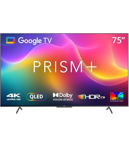 Prism+ M75 | 75 inch | 4K Mini LED QLED Smart Google TV | 144Hz 