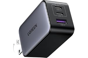 UGREEN Nexode 急速 充電器 65W Type-C 2C1A 3ポート PD/PPS 4.5A/QC3.0/SCP/FCP対応 折り畳み式 | 3台同時充電 USB-C *2とUSB-A*1 GaNII技術 iPhone18/17/16/