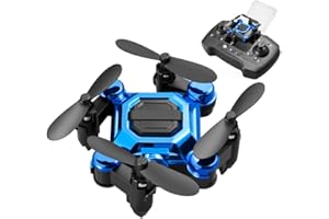 ミニ空撮ドローン ドローン カメラ付き 小型 4K HD空撮ドローン RCドローン  ポータブル ドローン プロペラ保護カバー バッテリー ポータブル ドローン 折り畳み 高速旋回モード ワンキー離陸で初心者でも簡単操作 誕生日ギフト 簡単操作 女性 男性 大人の子供にぴったり