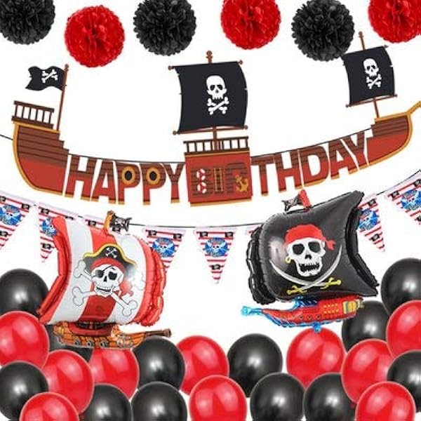 Amazon Kanon 海賊 バルーン 誕生日 パーティー 風船 セット 男の子 ワンピース 風船 バルーン おもちゃ