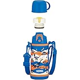 サーモス 水筒 真空断熱2ウェイボトル 0.6L/0.63L ブルーブラウン 直飲み コップ付き 子供用 通園通学 FJJ-602WF BLBW