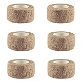 SANJAOYEE テーピングテープ テーピング 伸縮 6巻入 2.5cm*4.5m 自着性テープ 粘着包帯 テーピング バンデージ 包帯 テープ 不織布凝集 アスレチックテープ 敏感肌に適しています