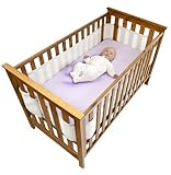 Safe Dreams 4-Sided Cot Wrap with 100% cotton surface (White) by Safe Dreams