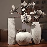 セラミック白い花瓶スリーピースモダンなリビングルームテレビキャビネットダイニングテーブルの装飾花の花を乾燥