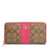 (コーチ) COACH 長財布 シグネチャー ストライプ ラウンドファスナー カーキ/ダリア F52859 IMEYS [並行輸入品]