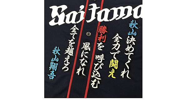 Amazon 埼玉 西武 ライオンズ 刺しゅう ワッペン 秋山 応援歌 黒 秋山翔吾 ノーブランド品 スポーツ アウトドア