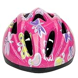 ヘルメット 子供用 軽量 3-7歳　helmet　9ホール　シンプル スポーツ　スケートボード　キックボード ローラー スケート　ウォーター スポーツ ローズレッド昆虫柄 （形2）