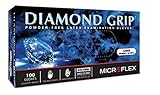 Microflex 5762C60CS Diamond Grip Latex Glove Powder Free 9.6 Length 6.3 mil Thick Large (Pack of 100