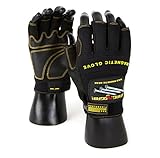 MagnoGrip 002-757 Pro Fingerless Magnetic Glove, Large, Black by MagnoGrip