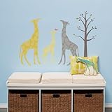 Oopsy Daisy 28 by 35-Inch Peel and Place Modern Giraffe by Stacy Amoo Mensah, Small, Yellow by Oopsy