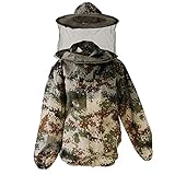 P Prettyia 作業ジャケット　養蜂用　蜂防護服　プロ防護服　養蜂ジャケットベール　保護ツール　