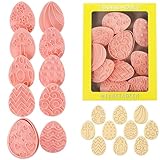 MIANXIAOXIN 8 個イースタークッキー型新年 3D ビスケット型ベーキングツールハッピーバースデー漫画スタンプビスケット用(Easter D,8)